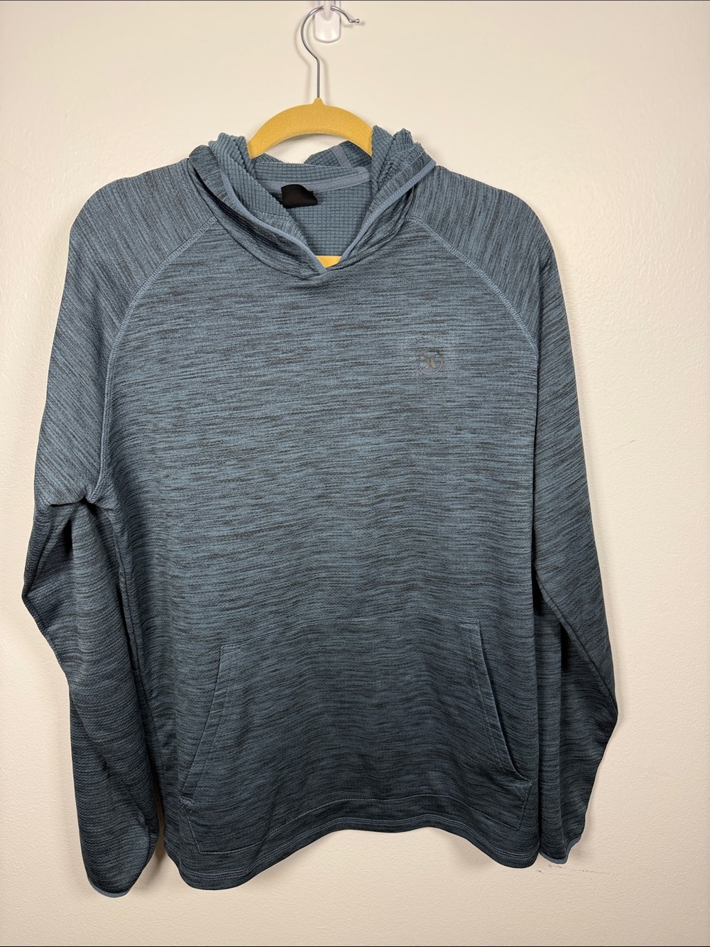 Hurley Men's Heathered Slate Blue Hooded Pullover Large